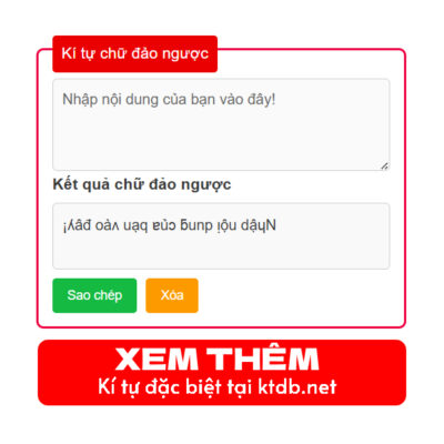 Kí tự chữ đảo ngược 180° cực đẹp trang trí nickname profile